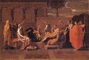 Nicolas Poussin Moses Trampling on the Pharaoh's Crown oil painting artist